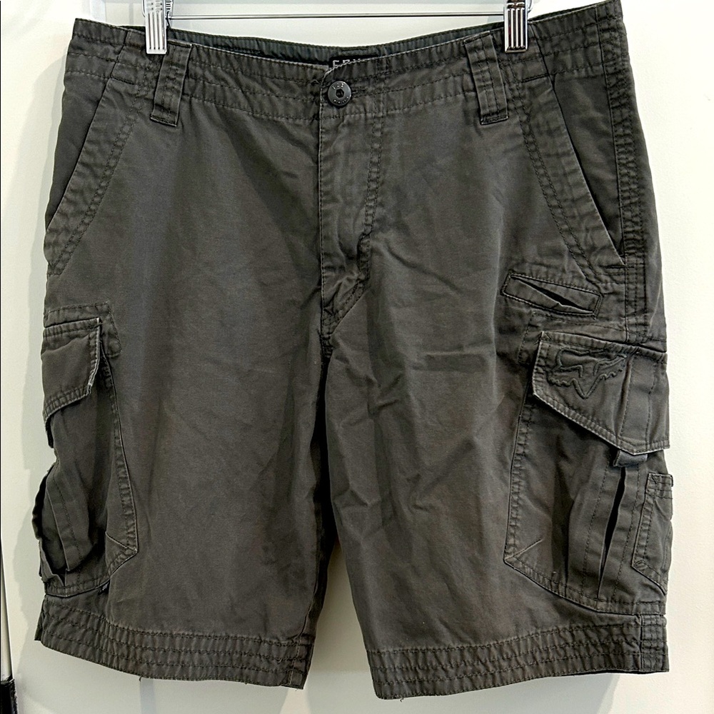 Vintage Y2K Fox Racing Heritage Forged Cargo Baggy Loose Skater Shorts |Size 33